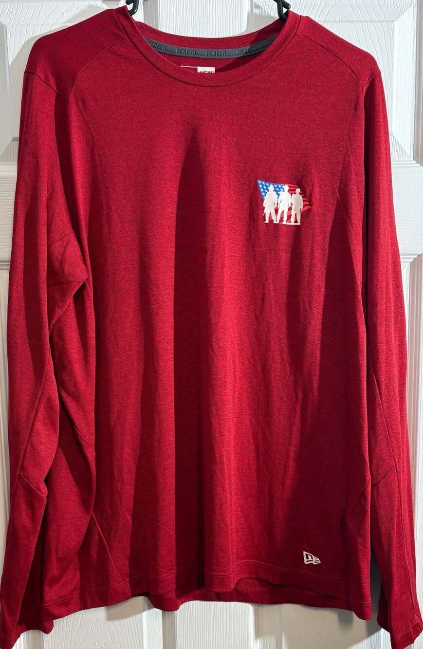 New Era The Rush Limbaugh Show Veteran Long Sleeve T-Shirt Size XL Red